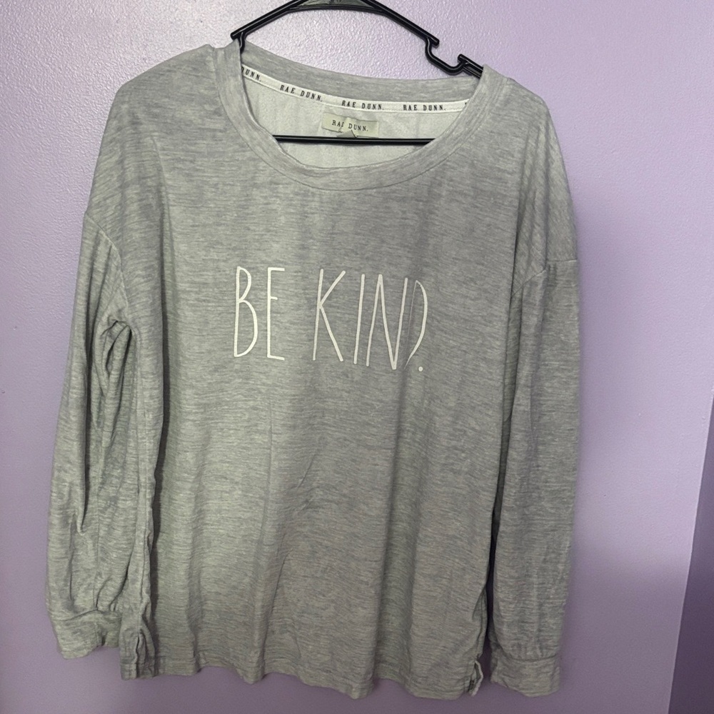 Rae Dunn Light Gray Long Sleeve